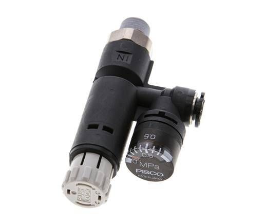 Pneumatischer Druckregler 6mm - R1/8'' mit Manometer