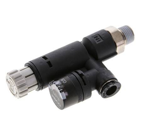 Pneumatischer Druckregler 6mm - R1/8'' mit Manometer