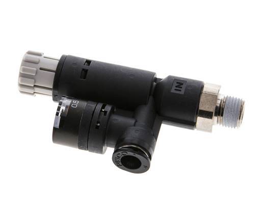Pneumatischer Druckregler 6mm - R1/8'' mit Manometer