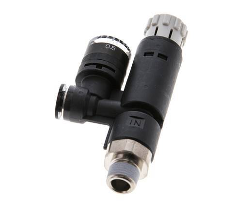 Pneumatischer Druckregler 6mm - R1/8'' mit Manometer