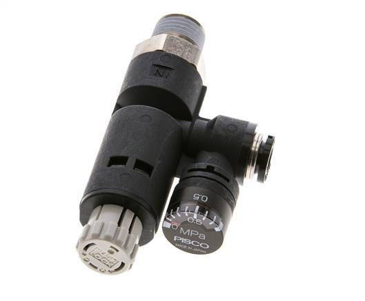 Pneumatischer Druckregler 6mm - R1/4'' mit Manometer