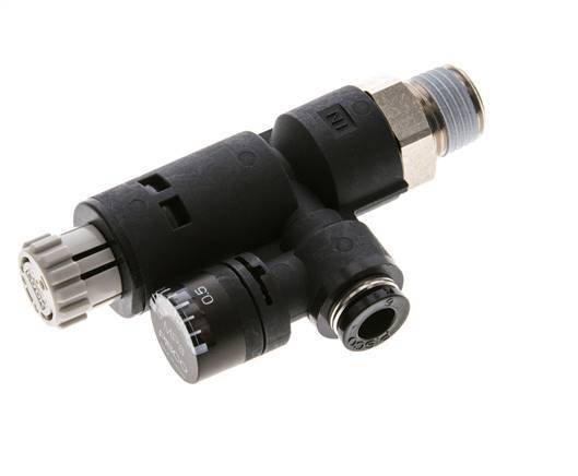 Pneumatischer Druckregler 6mm - R1/4'' mit Manometer
