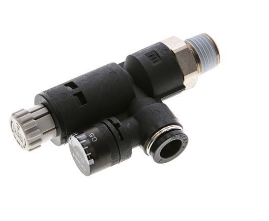 Pneumatischer Druckregler 8mm - R1/4'' mit Manometer