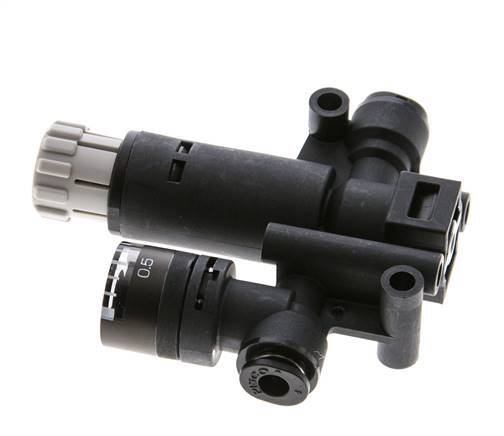 Pneumatischer Druckregler 4mm mit Manometer