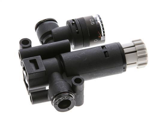 Pneumatischer Druckregler 6mm mit Manometer