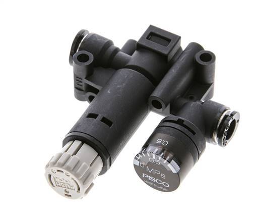 Pneumatischer Druckregler 6mm mit Manometer