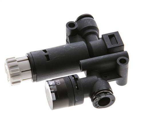 Pneumatischer Druckregler 6mm mit Manometer