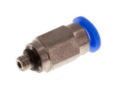 3mm x M 3 Push-in Fitting with Male Threads Steel/POM NBR Compact Design [2 Pieces]