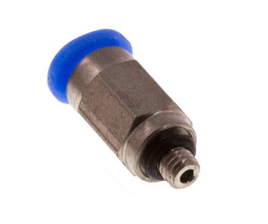 3mm x M 3 Steckverschraubung mit Außengewinde Stahl/POM NBR Kompaktbauweise [2 Stück]