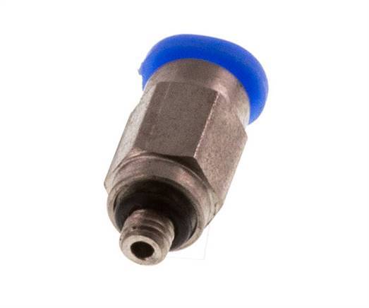 3mm x M 3 Steckverschraubung mit Außengewinde Stahl/POM NBR Kompaktbauweise [2 Stück]