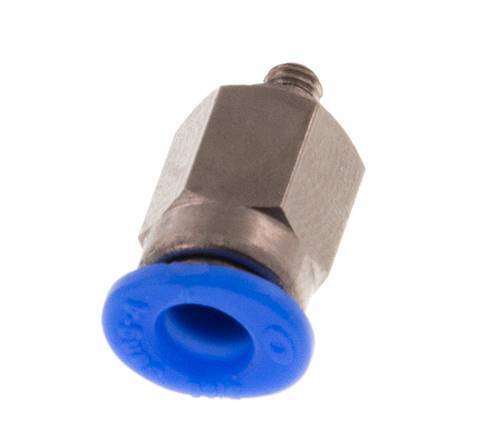 4mm x M 3 Steckverschraubung mit Außengewinde Stahl/POM NBR Kompaktbauweise [2 Stück]