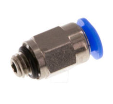 3mm x M 5 Steckverschraubung mit Außengewinde Messing/POM NBR Kompaktes Design [5 Stück]