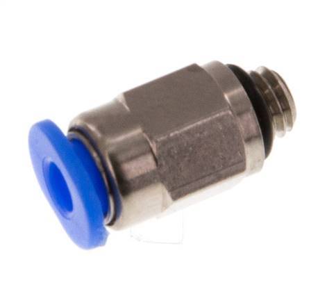 3mm x M 5 Steckverschraubung mit Außengewinde Messing/POM NBR Kompaktes Design [5 Stück]