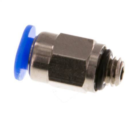 3mm x M 5 Steckverschraubung mit Außengewinde Messing/POM NBR Kompaktes Design [5 Stück]