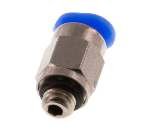 3mm x M 5 Steckverschraubung mit Außengewinde Messing/POM NBR Kompaktes Design [5 Stück]