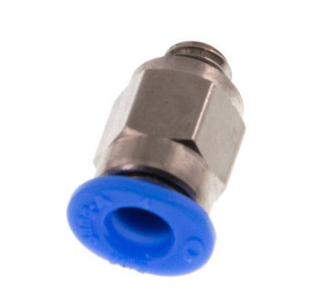 4mm x M 5 Steckverschraubung mit Außengewinde Messing/POM NBR Kompaktes Design [5 Stück]