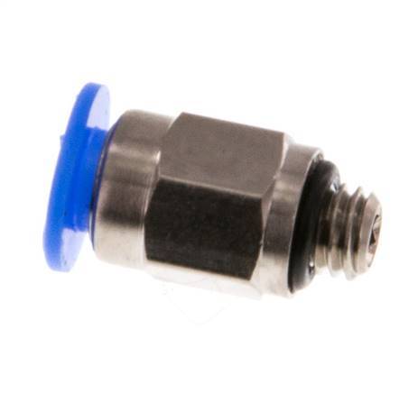 4mm x M 5 Steckverschraubung mit Außengewinde Messing/POM NBR Kompaktes Design [5 Stück]