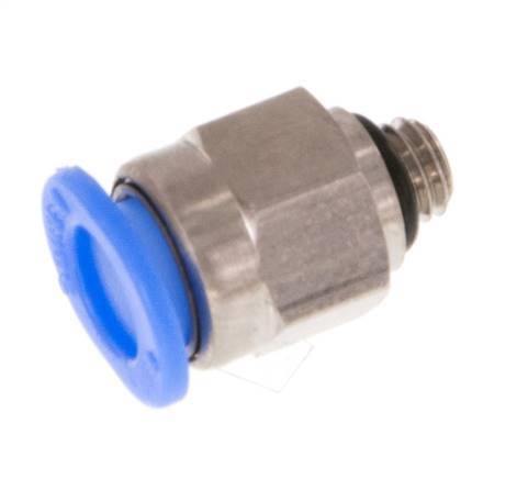 6mm x M 5 Steckverschraubung mit Außengewinde Messing/POM NBR Kompaktes Design [5 Stück]