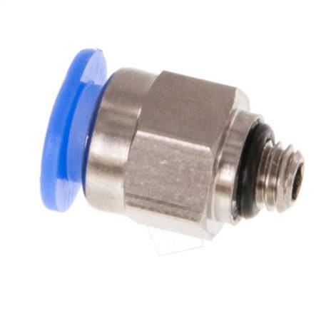6mm x M 5 Steckverschraubung mit Außengewinde Messing/POM NBR Kompaktes Design [5 Stück]