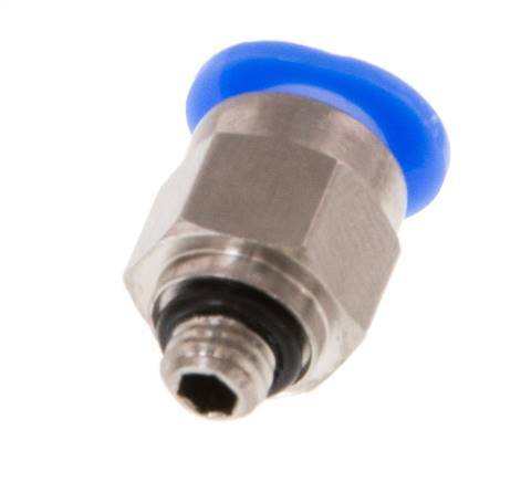 6mm x M 5 Steckverschraubung mit Außengewinde Messing/POM NBR Kompaktes Design [5 Stück]