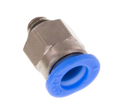 6mm x M 5 Steckverschraubung mit Außengewinde Messing/POM NBR Kompaktes Design [5 Stück]