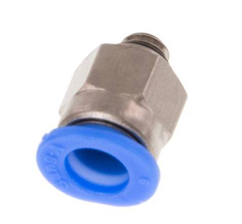 6mm x M 5 Steckverschraubung mit Außengewinde Messing/POM NBR Kompaktes Design [5 Stück]