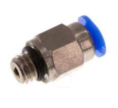 3mm x M 6 Steckverschraubung mit Außengewinde Messing/POM NBR Kompaktes Design [2 Stück]