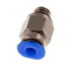 3mm x M 6 Push-in Fitting with Male Threads Brass/POM NBR Compact Design [2 Pieces]