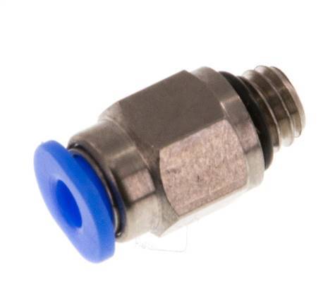 3mm x M 6 Steckverschraubung mit Außengewinde Messing/POM NBR Kompaktes Design [2 Stück]