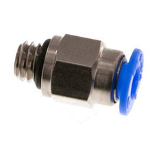 4mm x M 6 Steckverschraubung mit Außengewinde Messing/POM NBR Kompaktes Design [2 Stück]