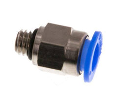 6mm x M 6 Steckverschraubung mit Außengewinde Messing/POM NBR Kompaktbauweise [2 Stück]