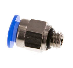 6mm x M 6 Steckverschraubung mit Außengewinde Messing/POM NBR Kompaktbauweise [2 Stück]