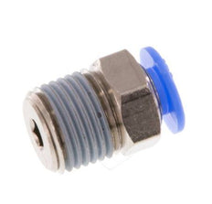 4mm x R1/8'' Steckverschraubung mit Außengewinde Messing/POM NBR Kompaktes Design [5 Stück]
