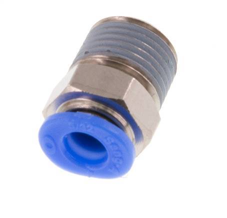 4mm x R1/8'' Steckverschraubung mit Außengewinde Messing/POM NBR Kompaktes Design [5 Stück]