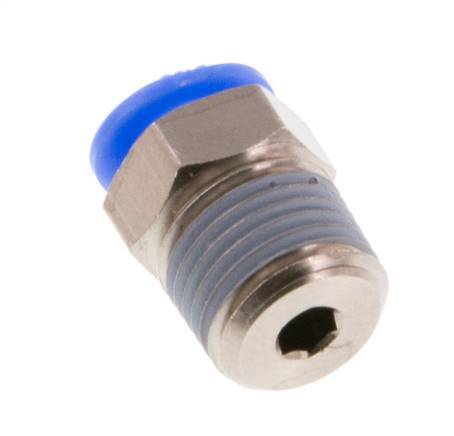 4mm x R1/8'' Steckverschraubung mit Außengewinde Messing/POM NBR Kompaktes Design [5 Stück]