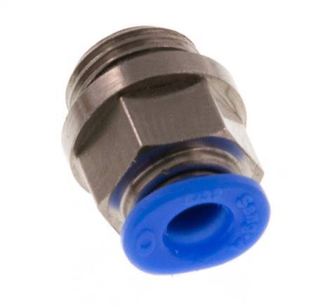 4mm x G1/8'' Steckverschraubung mit Außengewinde Messing/POM NBR Kompaktes Design [5 Stück]