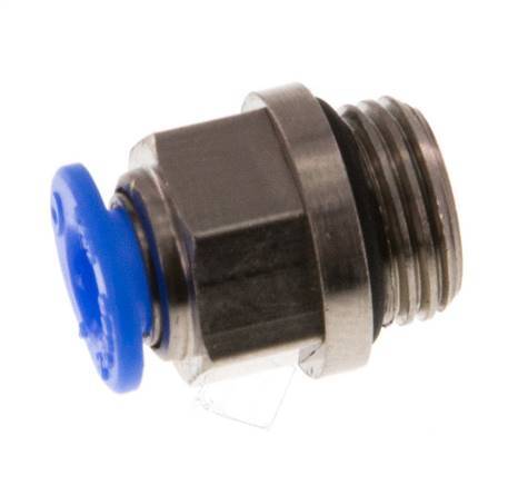 4mm x G1/8'' Steckverschraubung mit Außengewinde Messing/POM NBR Kompaktes Design [5 Stück]