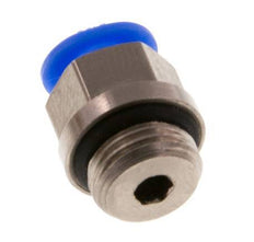 4mm x G1/8'' Steckverschraubung mit Außengewinde Messing/POM NBR Kompaktes Design [5 Stück]