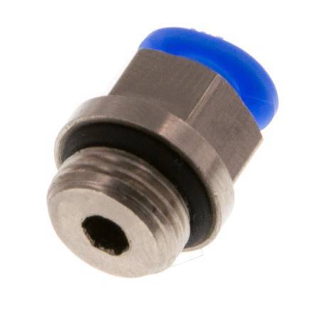 4mm x G1/8'' Steckverschraubung mit Außengewinde Messing/POM NBR Kompaktes Design [5 Stück]