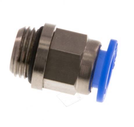 6mm x G1/8'' Steckverschraubung mit Außengewinde Messing/POM NBR Kompaktes Design [5 Stück]