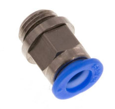 6mm x G1/8'' Steckverschraubung mit Außengewinde Messing/POM NBR Kompaktes Design [5 Stück]