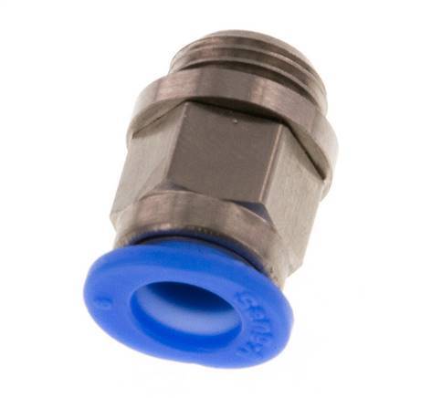 6mm x G1/8'' Steckverschraubung mit Außengewinde Messing/POM NBR Kompaktes Design [5 Stück]
