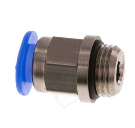 6mm x G1/8'' Steckverschraubung mit Außengewinde Messing/POM NBR Kompaktes Design [5 Stück]