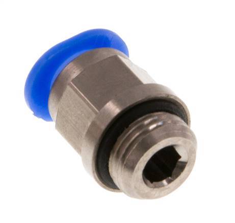 6mm x G1/8'' Steckverschraubung mit Außengewinde Messing/POM NBR Kompaktes Design [5 Stück]