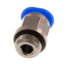 6mm x G1/8'' Steckverschraubung mit Außengewinde Messing/POM NBR Kompaktes Design [5 Stück]
