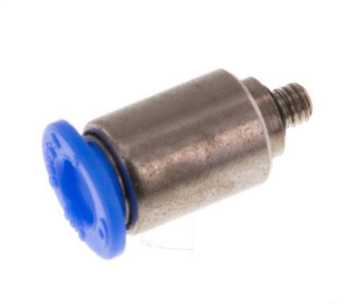 4mm x M 3 Steckverschraubung mit Außengewinde Stahl/POM NBR Innensechskant Kompaktbauweise [2 Stück]