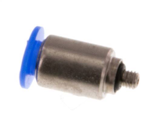 4mm x M 3 Steckverschraubung mit Außengewinde Stahl/POM NBR Innensechskant Kompaktbauweise [2 Stück]