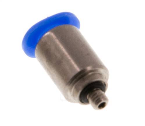 4mm x M 3 Steckverschraubung mit Außengewinde Stahl/POM NBR Innensechskant Kompaktbauweise [2 Stück]