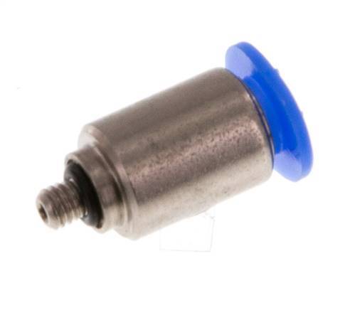 4mm x M 3 Steckverschraubung mit Außengewinde Stahl/POM NBR Innensechskant Kompaktbauweise [2 Stück]