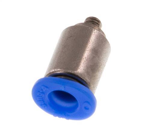 4mm x M 3 Steckverschraubung mit Außengewinde Stahl/POM NBR Innensechskant Kompaktbauweise [2 Stück]